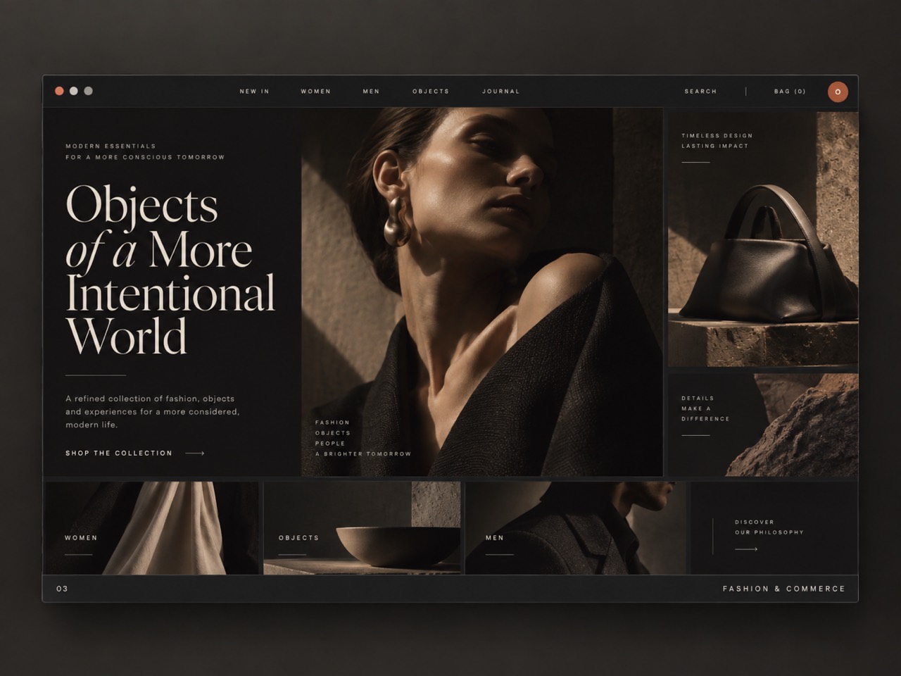 Fashion & commerce website concept