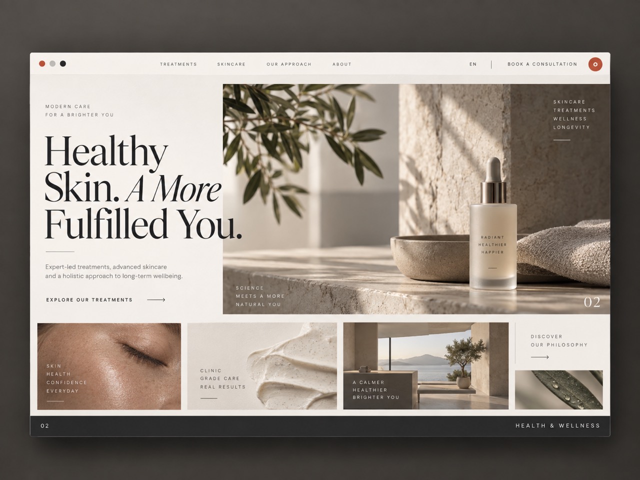Health & wellness website concept